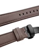 21 mm Brown leather strap