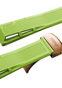 21 mm Green rubber strap