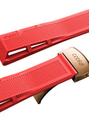 21 mm Red rubber strap